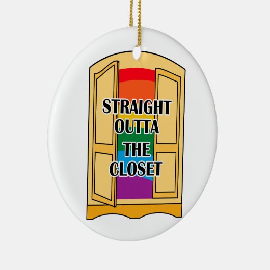 Recht buiten de kast keramisch ornament (Rechts)