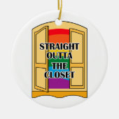 Recht buiten de kast keramisch ornament (Voorkant)