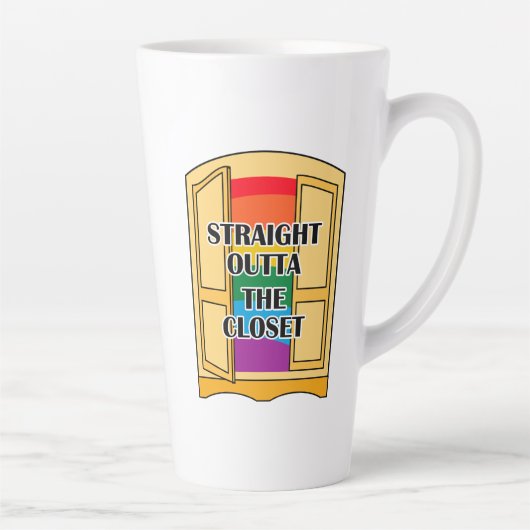 Recht buiten de kast latte mok (Rechts)