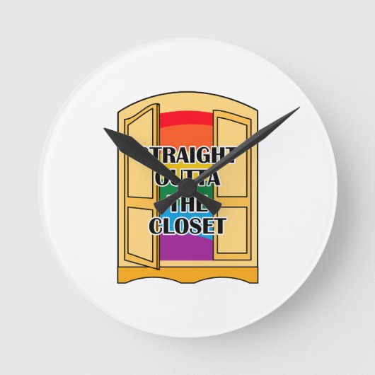 Recht buiten de kast ronde klok (Voorkant)