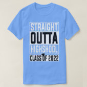 Recht buiten de middelbare school van 2022 senior t-shirt (Design voorkant)