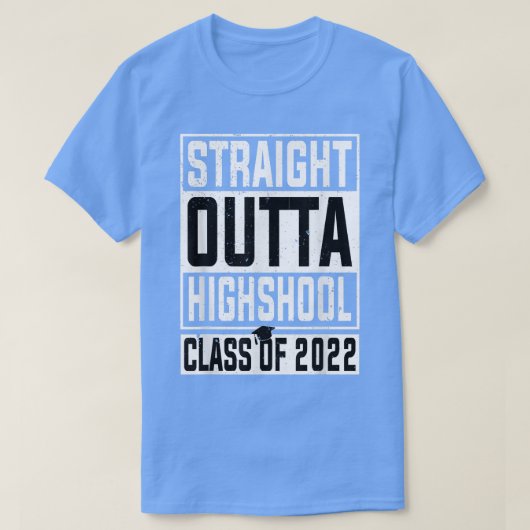 Recht buiten de middelbare school van 2022 senior t-shirt (Design voorkant)