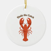 Recht de Vangst Keramisch Ornament (Voorkant)