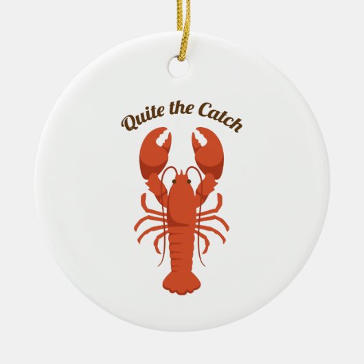 Recht de Vangst Keramisch Ornament (Voorkant)