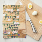 Recht deel van de Levensboom van Gustav Klimt Theedoek (Quarter Fold)