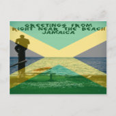 Recht dichtbij het Strand Jamaïca Briefkaart (Voorkant)