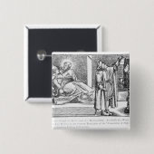 Recht door de Intercessie van een Healing Vierkante Button 5,1 Cm (Voorkant /achterkant)