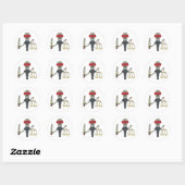 Recht en recht ronde sticker (Vel)