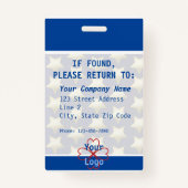 Recht Enforcement Star, Blue, White Photo ID Barco Badge (Achterkant)