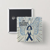 Recht handhaving ondersteunend bewustzijn lint vierkante button 5,1 cm (Voorkant /achterkant)