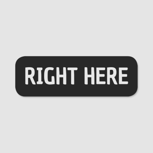 Recht hier Naam Markering Naamplaatje (Voorkant)