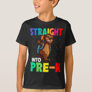Recht in de pre-K luiaard terug naar school T-shirt