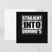 Recht in Dominoes Tiles Puzzler Game Gift Kaart (Voorkant / Achterkant)