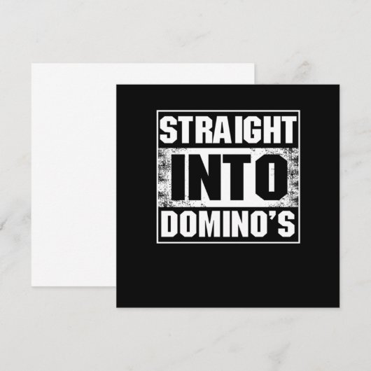 Recht in Dominoes Tiles Puzzler Game Gift Kaart (Voorkant / Achterkant)