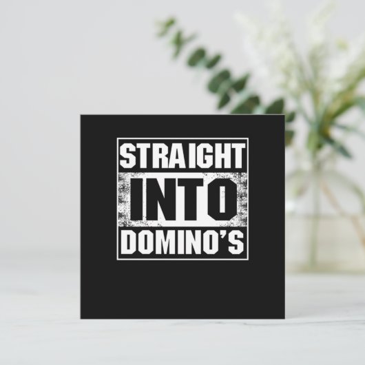 Recht in Dominoes Tiles Puzzler Game Gift Kaart (Staand voorkant)