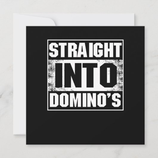 Recht in Dominoes Tiles Puzzler Game Gift Kaart (Voorkant)