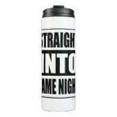 Recht in Game Night Fun Slogan Logo Thermosbeker (Voorkant)