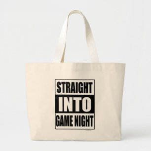 Recht in Gezegde van de nacht van het Spel Grote Tote Bag