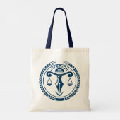Recht in het blauw tote bag (Achterkant)