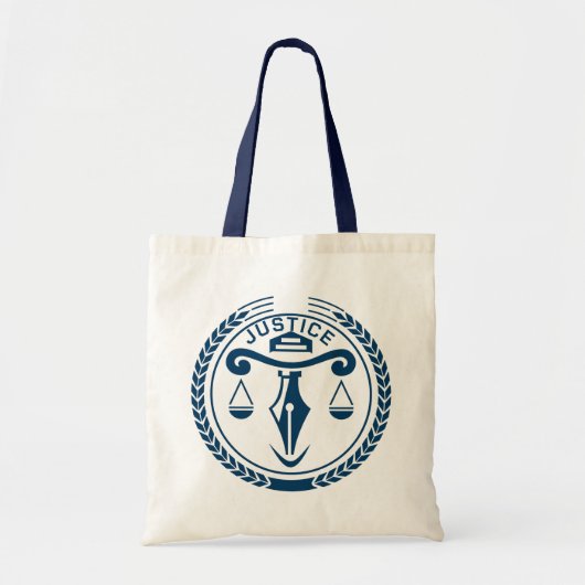 Recht in het blauw tote bag (Voorkant)