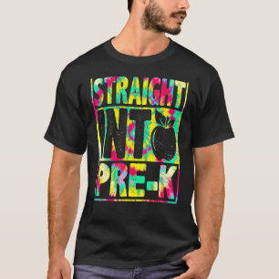 Recht in pre-k terug naar school tijdekleurer t-shirt