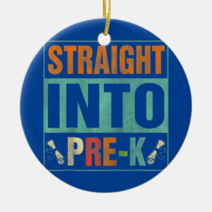 Recht in prek grappigheid terug naar schoolleraar keramisch ornament