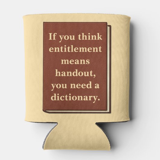 Recht is geen aalmoes blikjeskoeler (Achterkant)