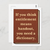 Recht is geen aalmoes briefkaart (Voorkant / Achterkant)