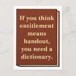 Recht is geen aalmoes briefkaart