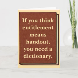 Recht is geen aalmoes kaart