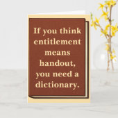 Recht is geen aalmoes kaart (Gele Bloem)