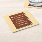 Recht is geen aalmoes kartonnen onderzetters (Schuin)