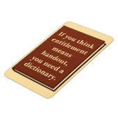 Recht is geen aalmoes magneet (Linkerzijde)