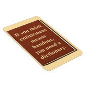 Recht is geen aalmoes magneet (Rechterzijde)