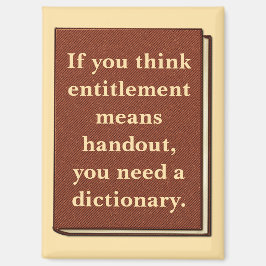 Recht is geen aalmoes magneet