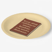 Recht is geen aalmoes papieren bordje (Gekanteld)