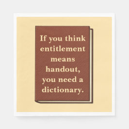 Recht is geen aalmoes servet