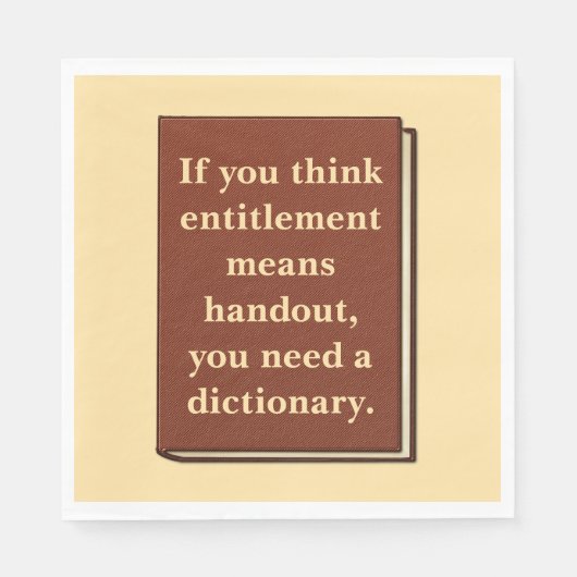 Recht is geen aalmoes servet (Voorkant)