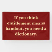 Recht is geen aalmoes spandoek (Horizontaal)