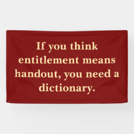 Recht is geen aalmoes spandoek