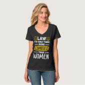 Recht is het enige wat complexer is dan vrouwenrec t-shirt (Voorkant volledig)