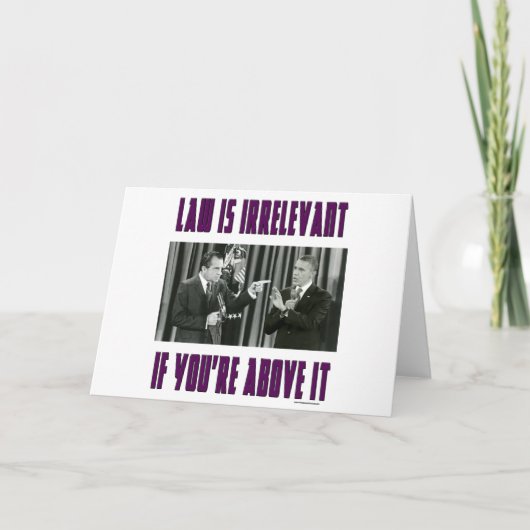 Recht is irrelevant - als je er boven staat kaart (Voorkant)