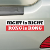 RECHT IS RECHTS RONG: RONG-bumpersticker Bumpersticker (Op auto)