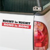 RECHT IS RECHTS RONG: RONG-bumpersticker Bumpersticker (Op Truck)