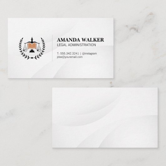 Recht Juridische Logo | gerechtelijk | advocaat Visitekaartje (Voorkant / Achterkant)