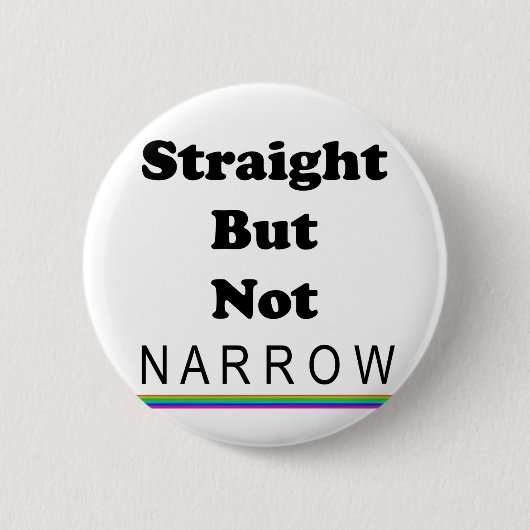 Recht maar niet bekrompen ronde button 5,7 cm (Voorkant)