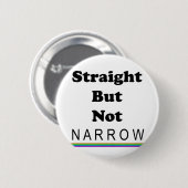 Recht maar niet bekrompen ronde button 5,7 cm (Voorkant /achterkant)