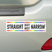 Recht maar niet bekrompen witte bumpersticker (Op auto)