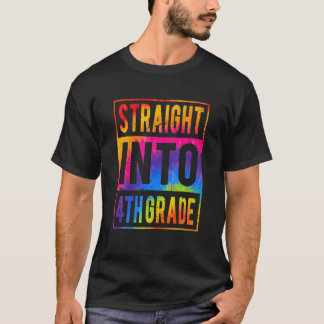 Recht naar 4e gekleurde gekleurde kleurstof terug t-shirt