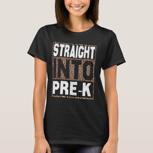 Recht naar Pre-Leopard Eerste Dag van School Te T-shirt (Voorkant)